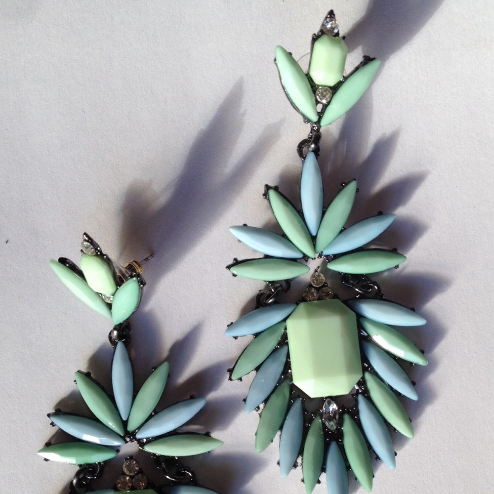 SALE! Beautiful statement earrings. Turquoise color. New - Picture 5 of 5